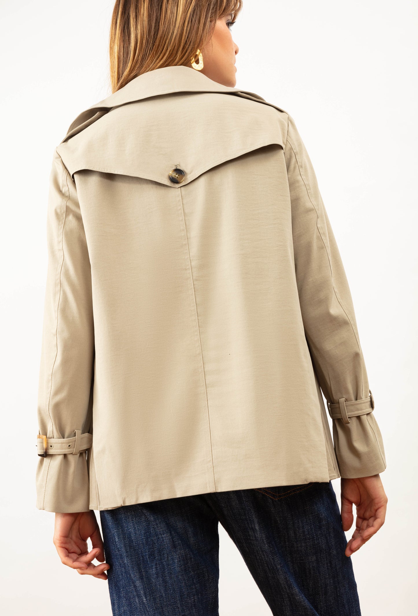 Trench Mirella plissé beige 4
