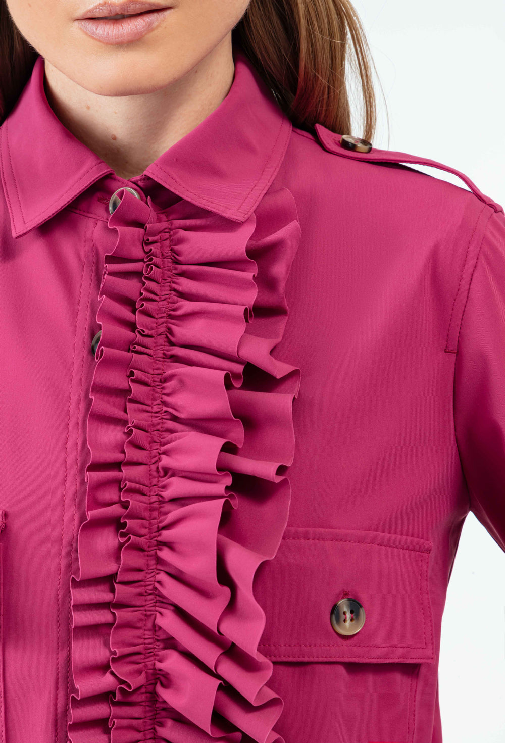 Surchemise Alvaro en jersey technique framboise 2
