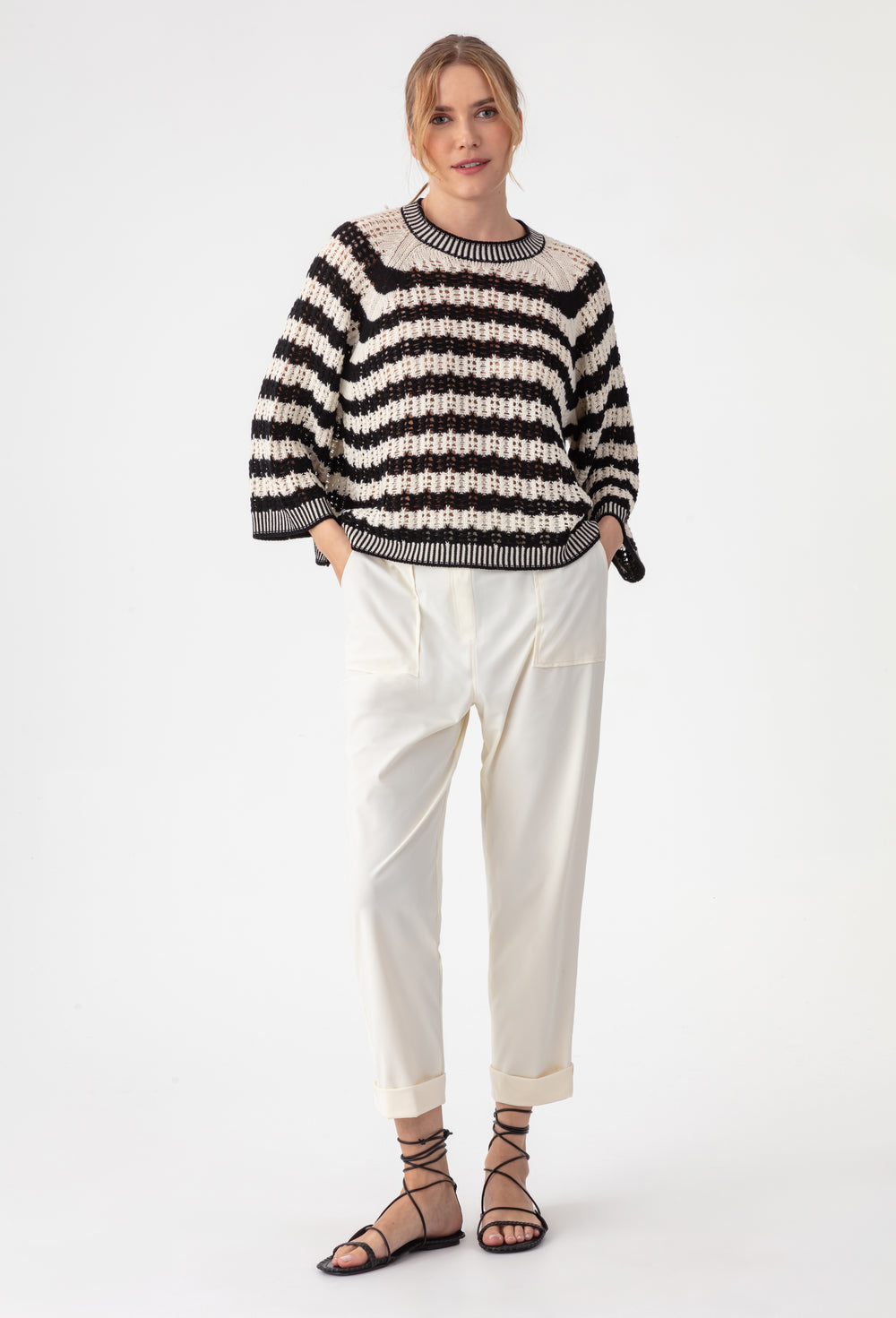Pantalon en jersey technique écru Masa 1