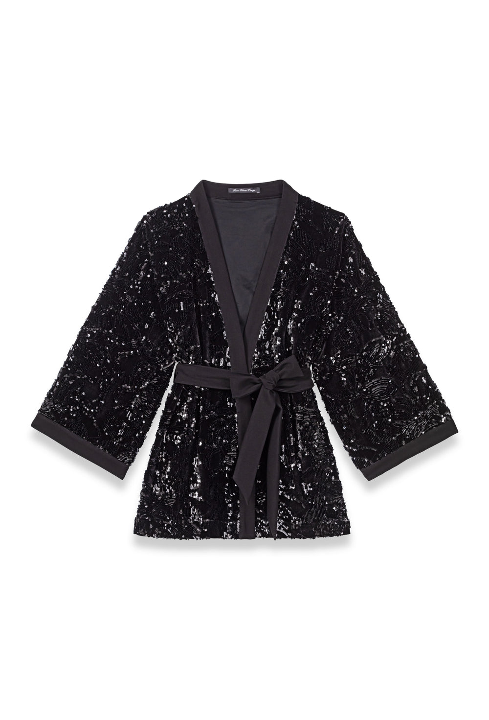 Kimono Rosie noir en sequins 3