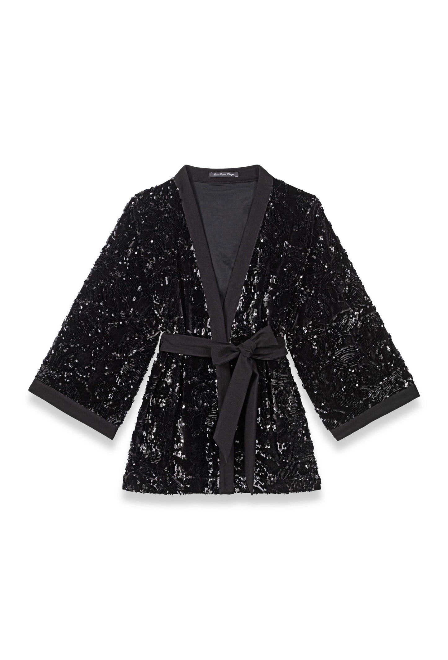 Kimono Rosie noir en sequins 3