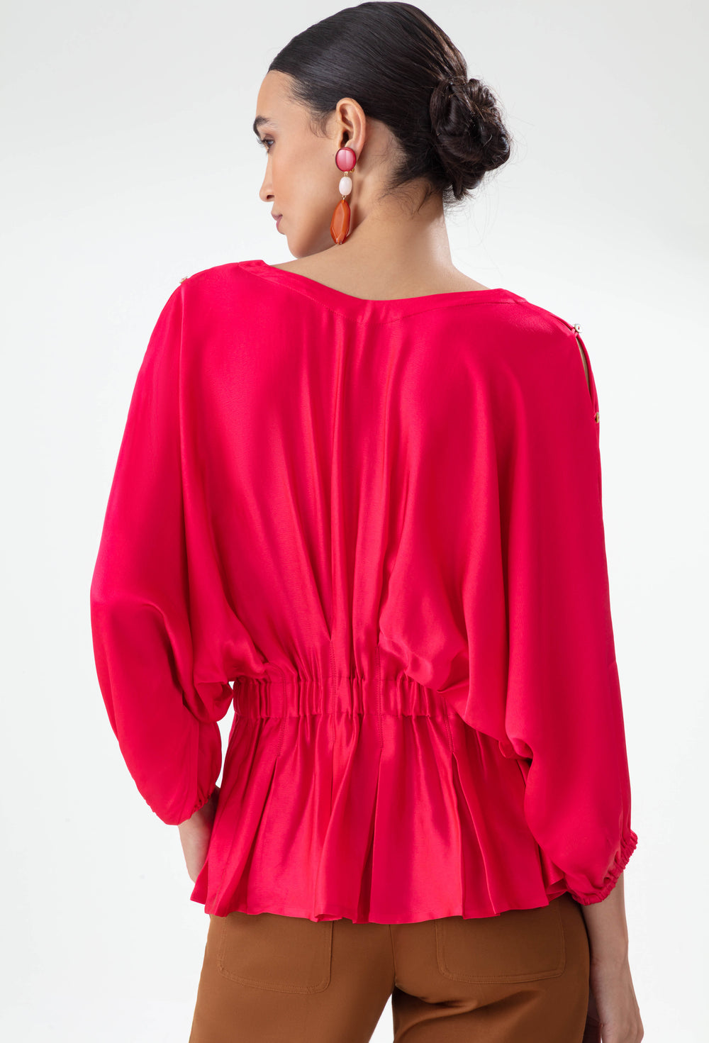 Blouse sauvage rose hibiscus 4