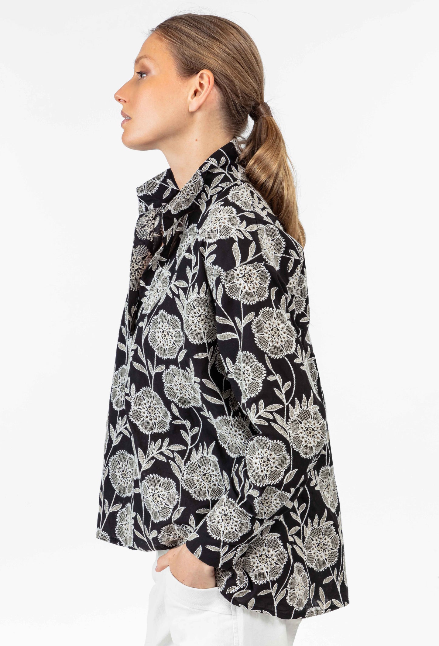 Blouse Lyse en popeline brodée 2