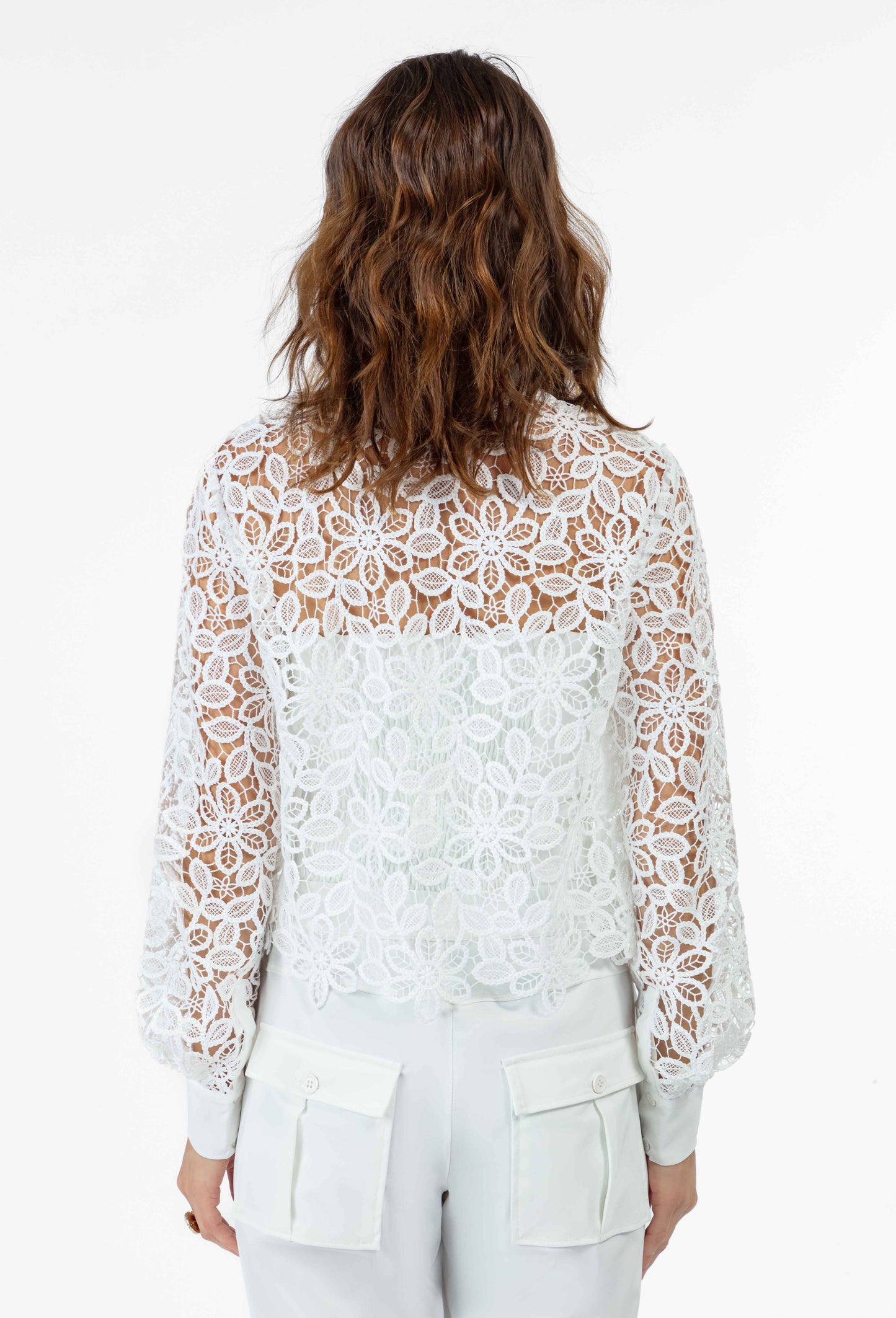 Chemise cropped Giulia blanche 4