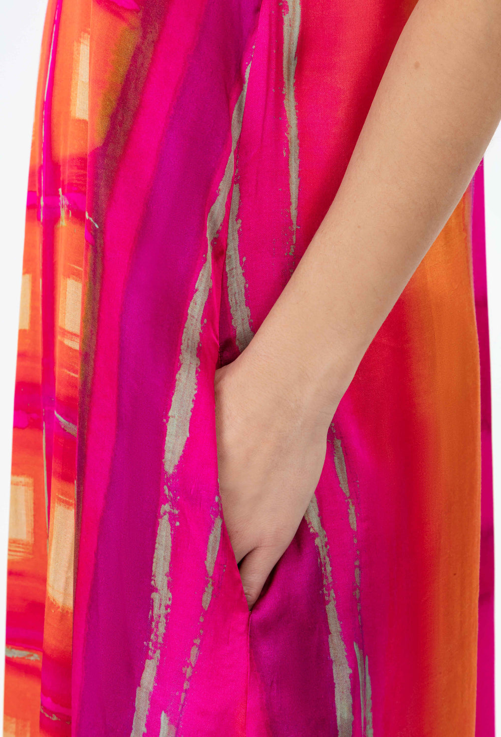 Robe longue Nayla en satin imprimé 5