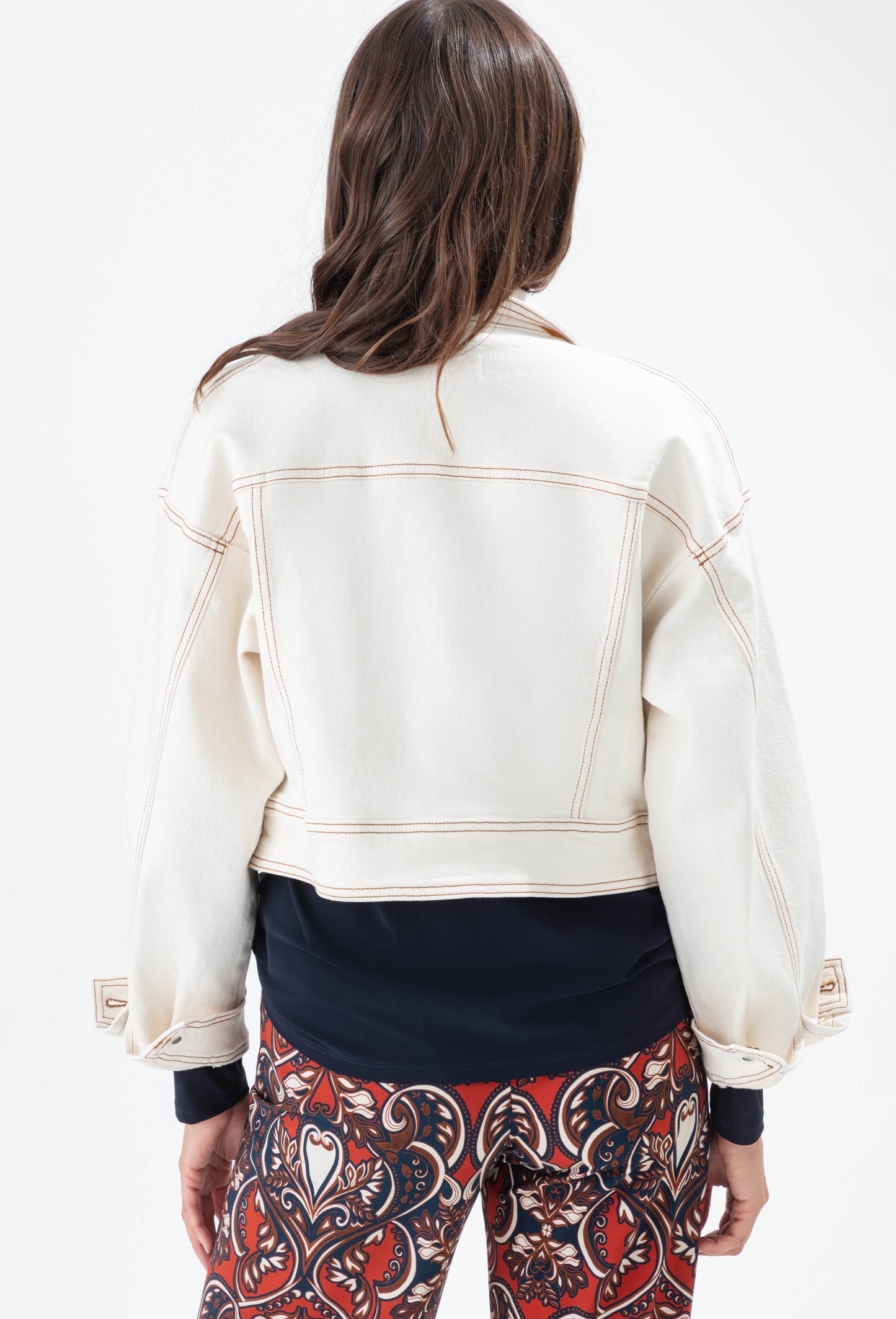 Blouson en jeans blanc Pénélope 4