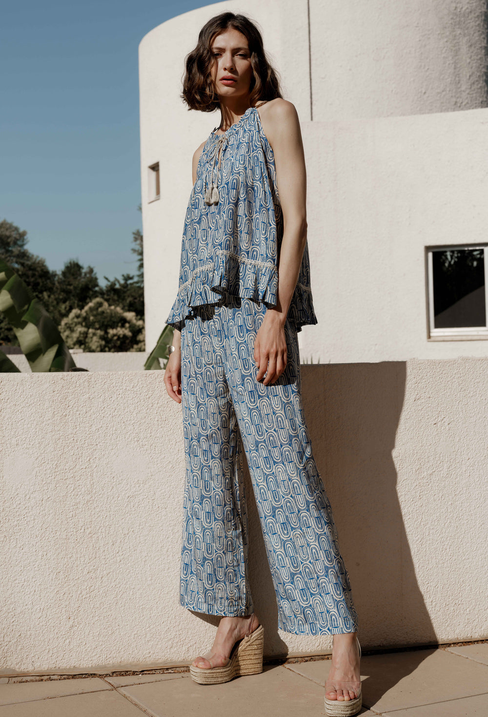 Pantalon fluide Ronan en satin 2