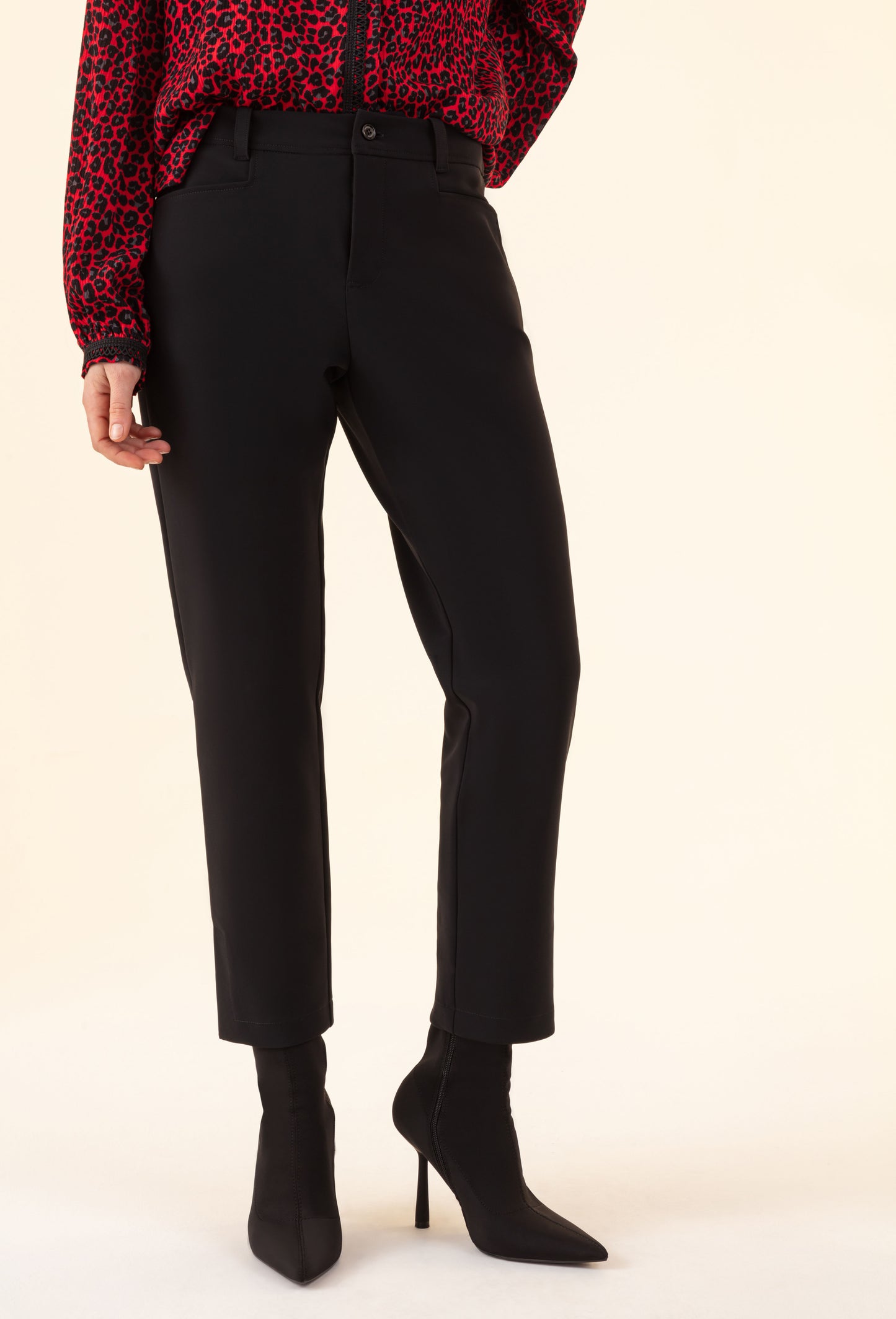 Pantalon Malo noir en jersey technique contrecollé 2