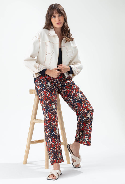 Pantalon Lauren imprimé baroque en jersey technique 2