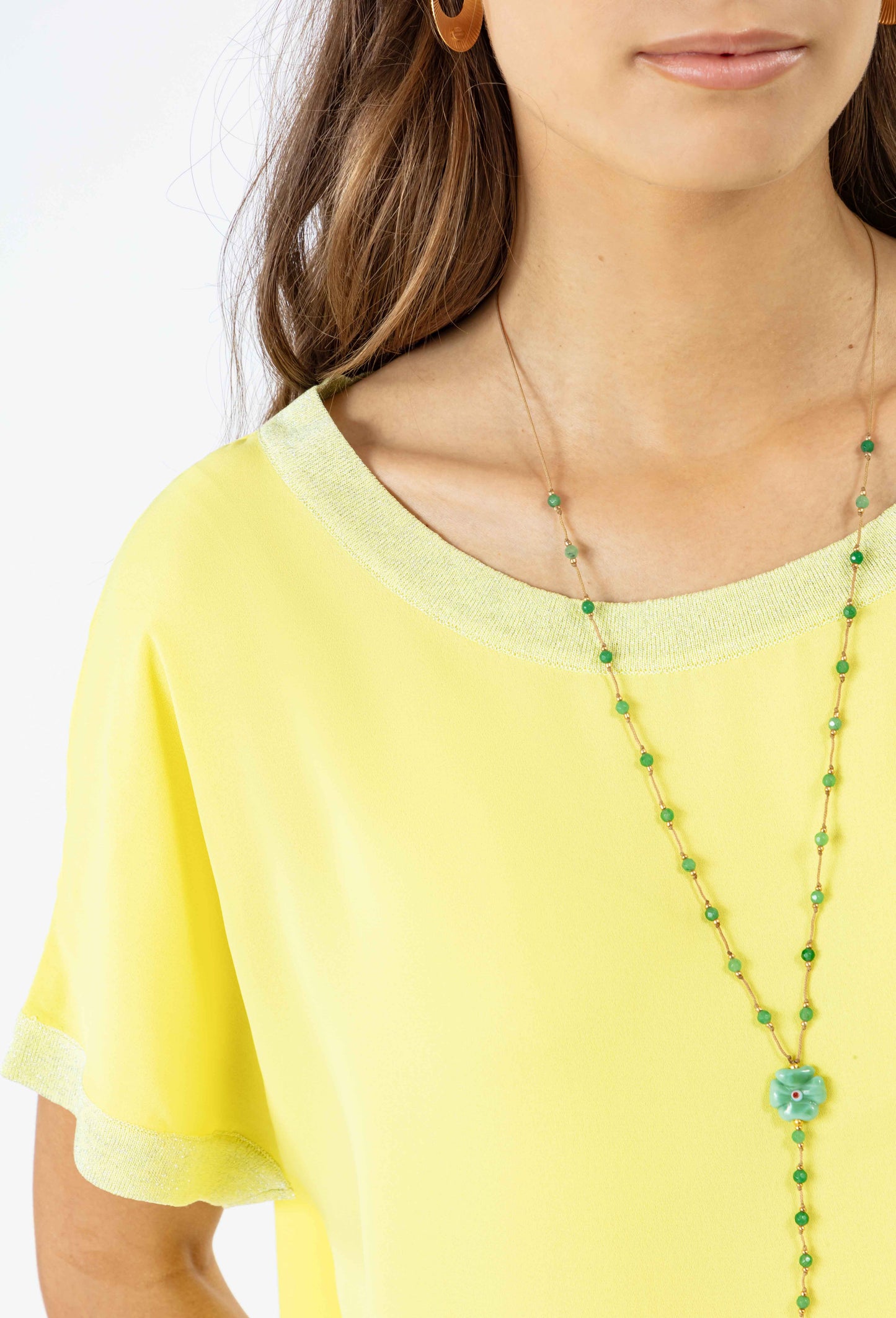 T-shirt manches courtes Taina jaune citron 2