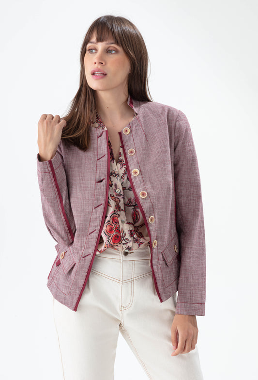 Veste fine Conscience à carreaux 1