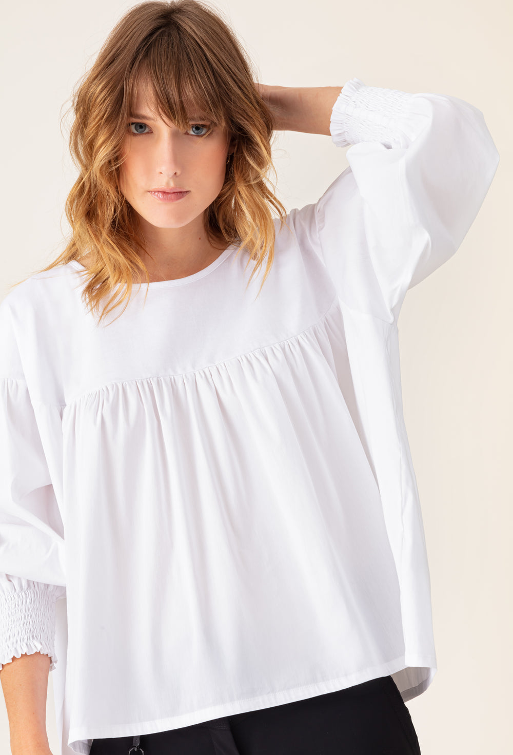 Blouse Maxence blanche 100% coton 1
