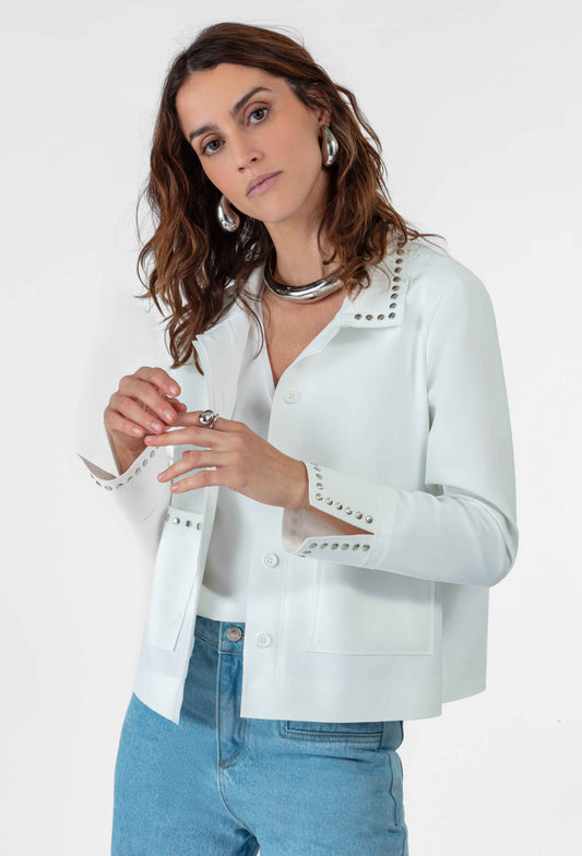Veste Dante en jersey technique blanc 4