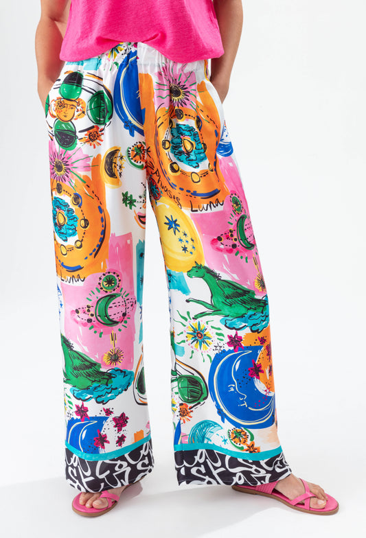 Pantalon Univers coupe droite imprimé astral 3