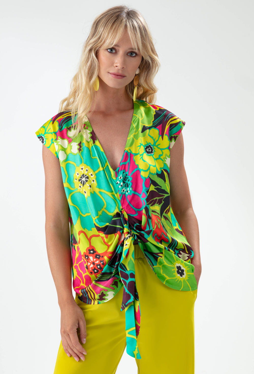 Top Palmier imprimé tropical 1
