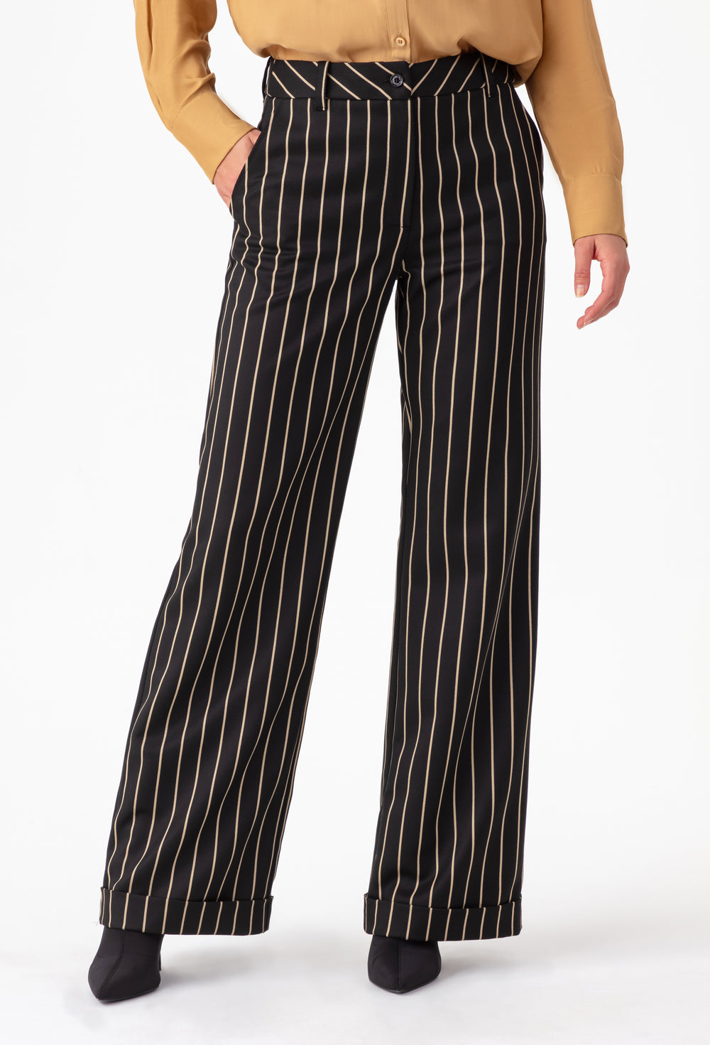 Pantalon wide Nour à rayures 2
