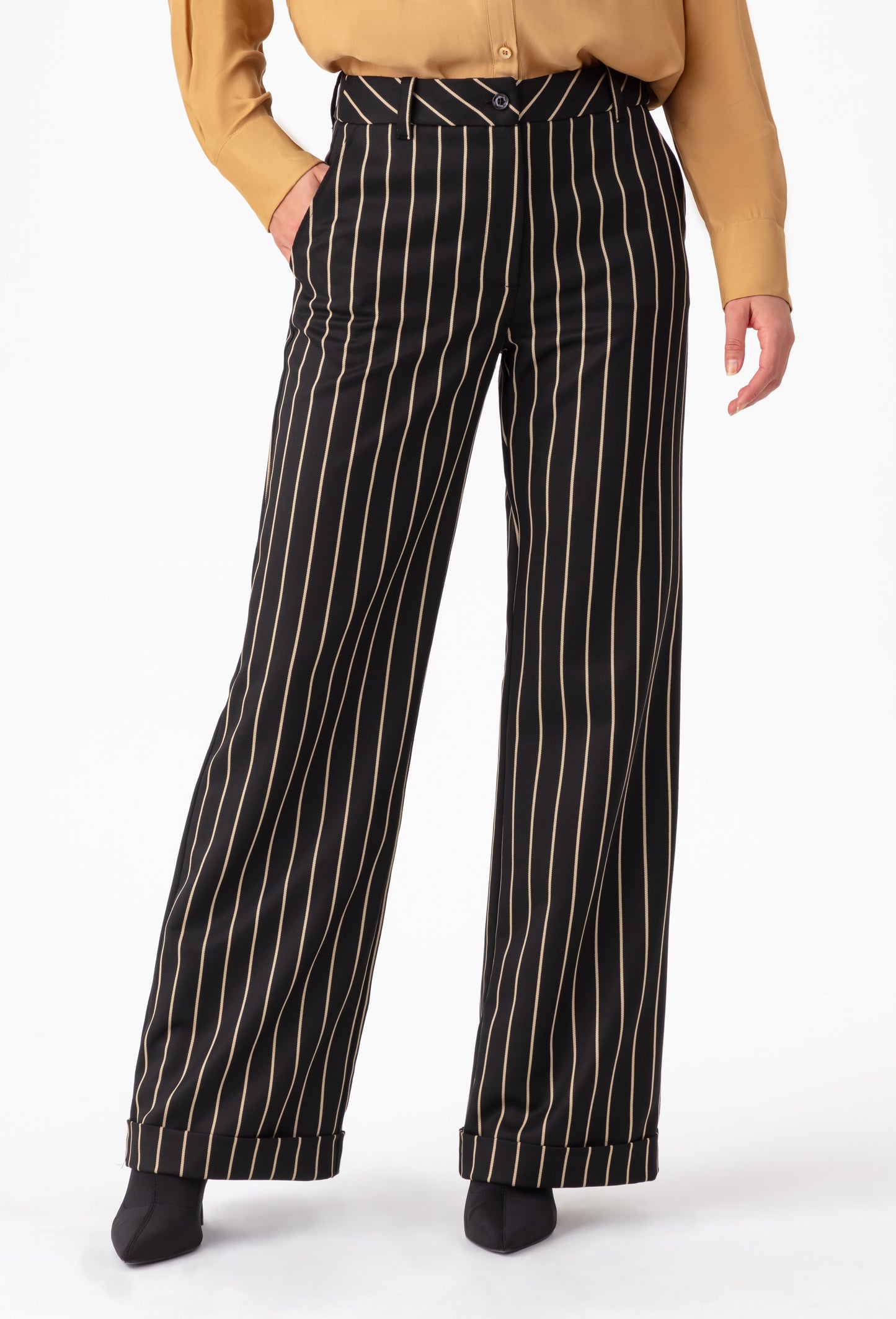 Pantalon wide Nour à rayures 2