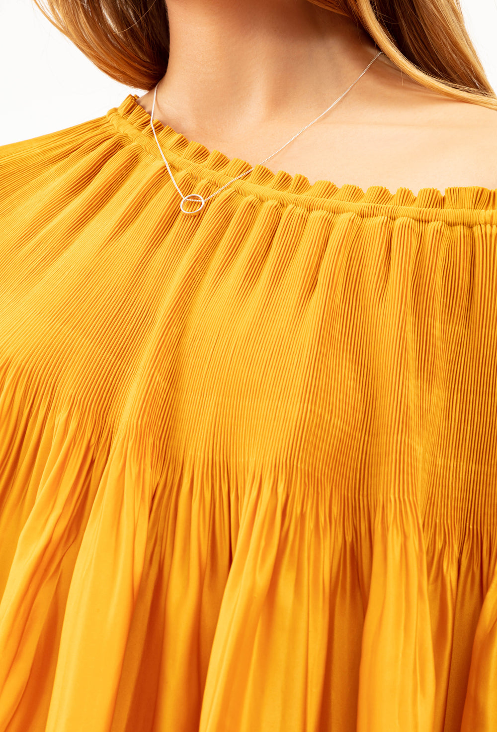 Blouse Wanda plissée ocre 4