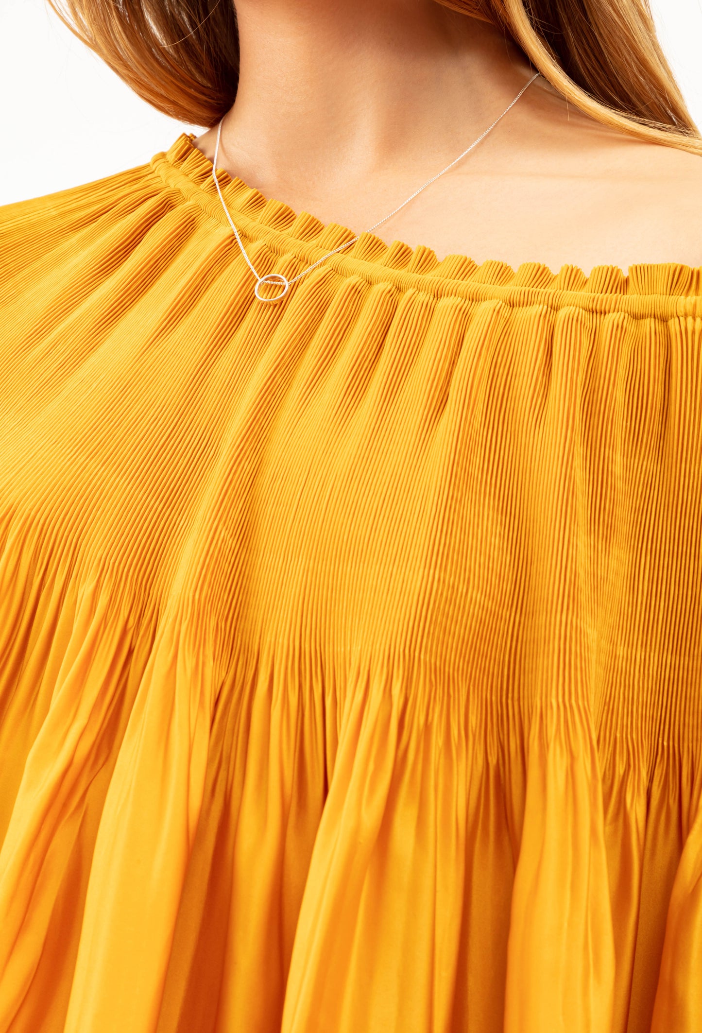 Blouse Wanda plissée ocre 4