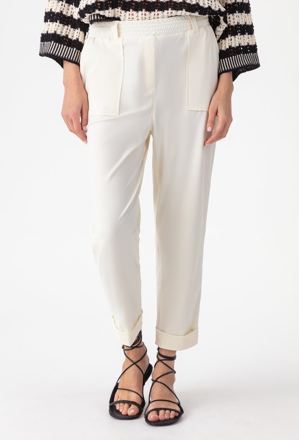 Pantalon en jersey technique écru Masa 2