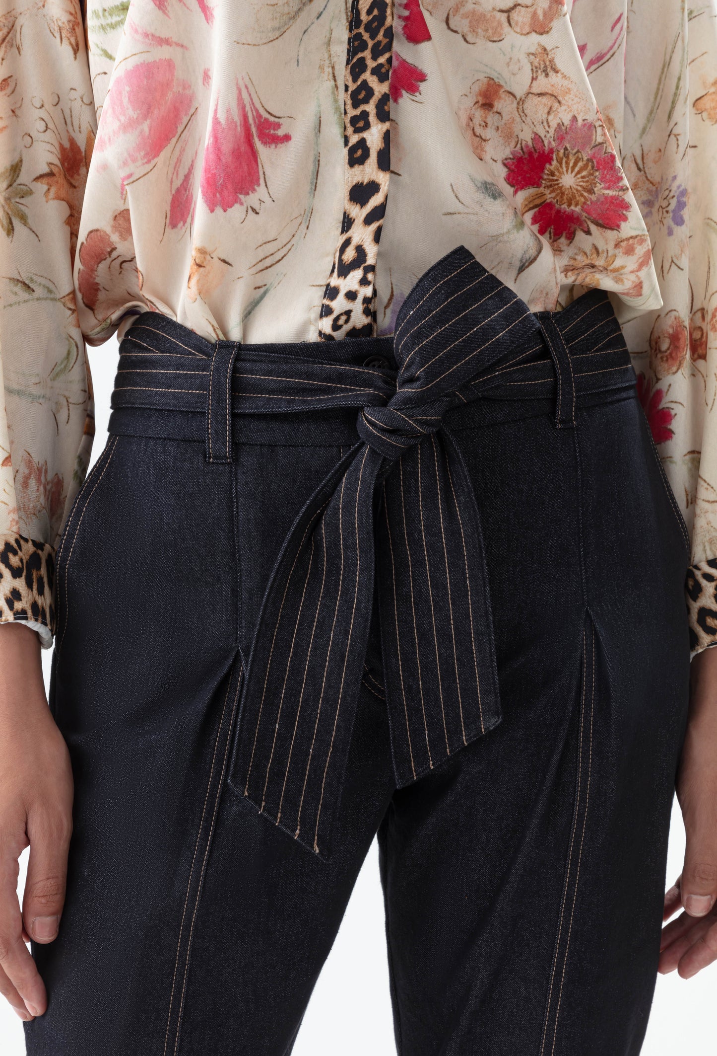 Pantalon + ceinture Lynx jean brut 2