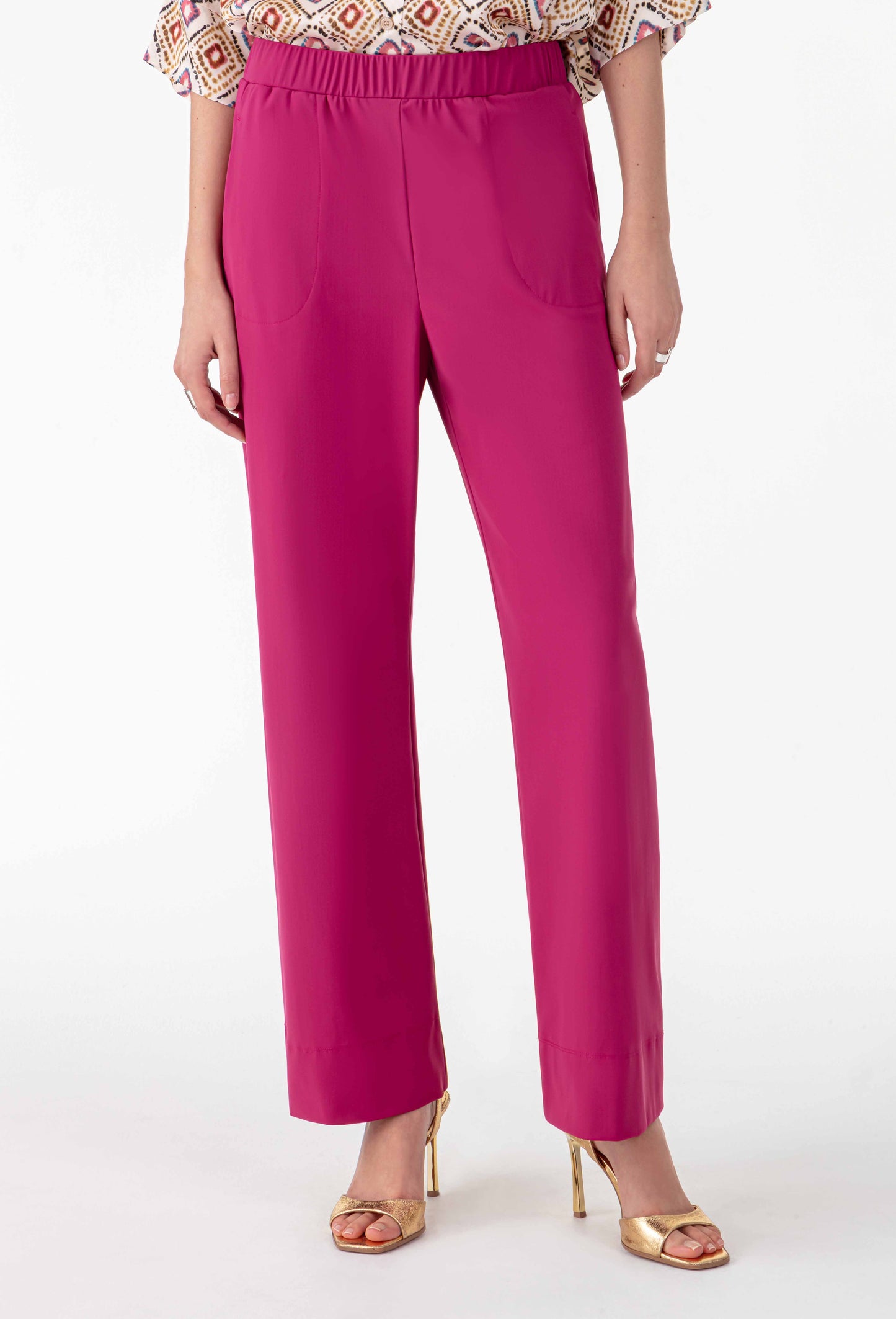 Pantalon Hera en jersey technique framboise 2