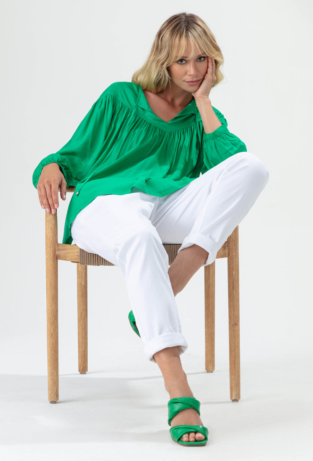 Blouse Comete vert emeraude 5
