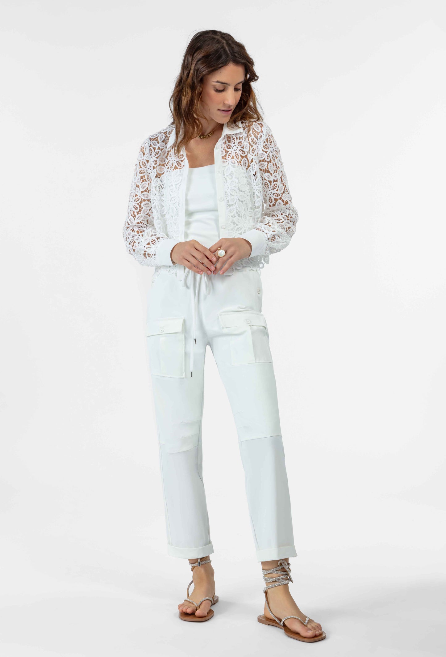 Chemise cropped Giulia blanche 3