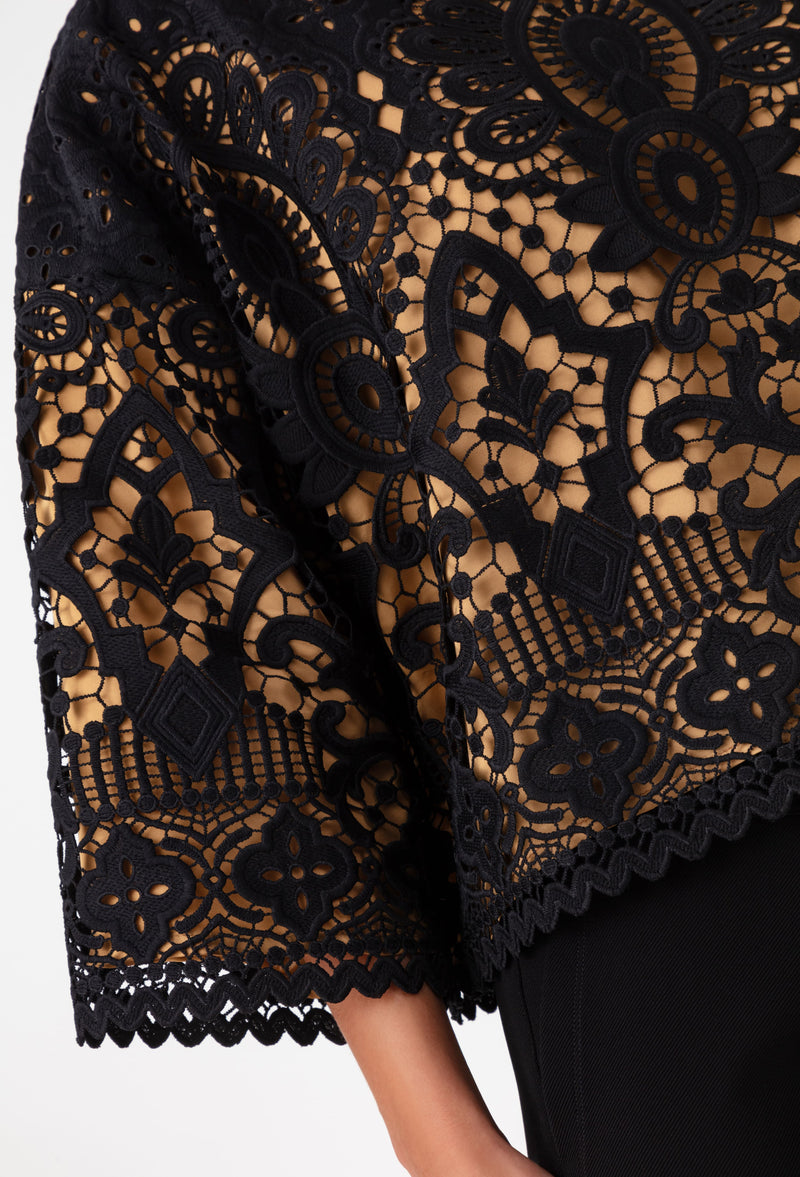 Top manches 3/4 Jamila en dentelle 3