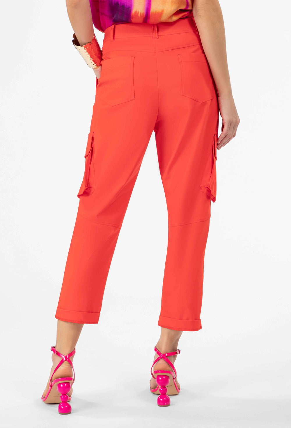 Pantalon cargo Bruce en jersey technique orange 5