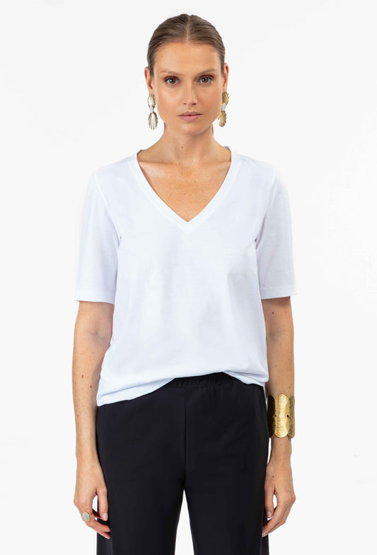 Tee-shirt Enzo blanc 100% coton 1