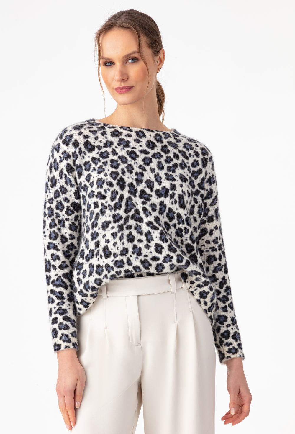 Pull Maxine léopard en laine mohair 1