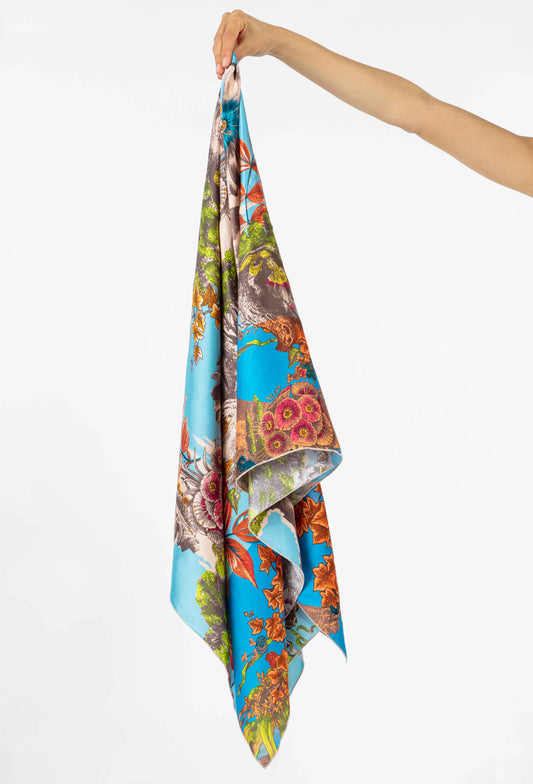Foulard carré Emmet imprimé Riviera 1