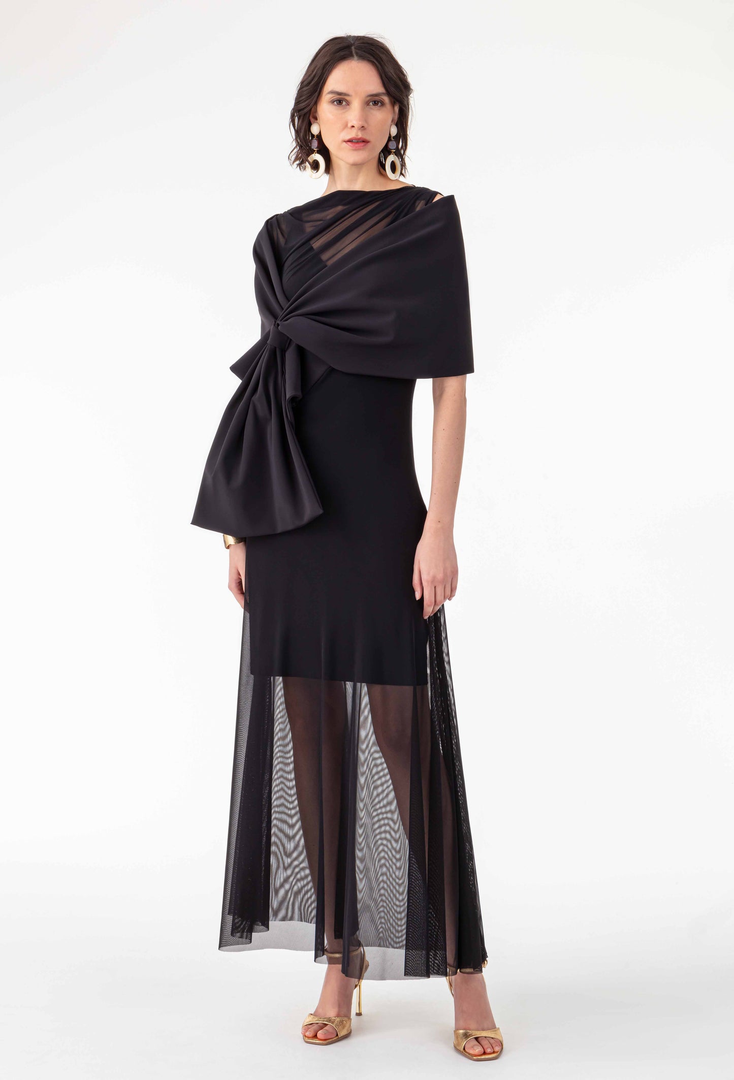 Robe longue Betanie noire 4
