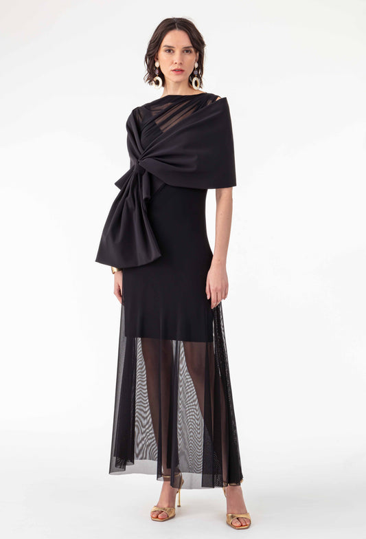 Robe longue Betanie noire 4