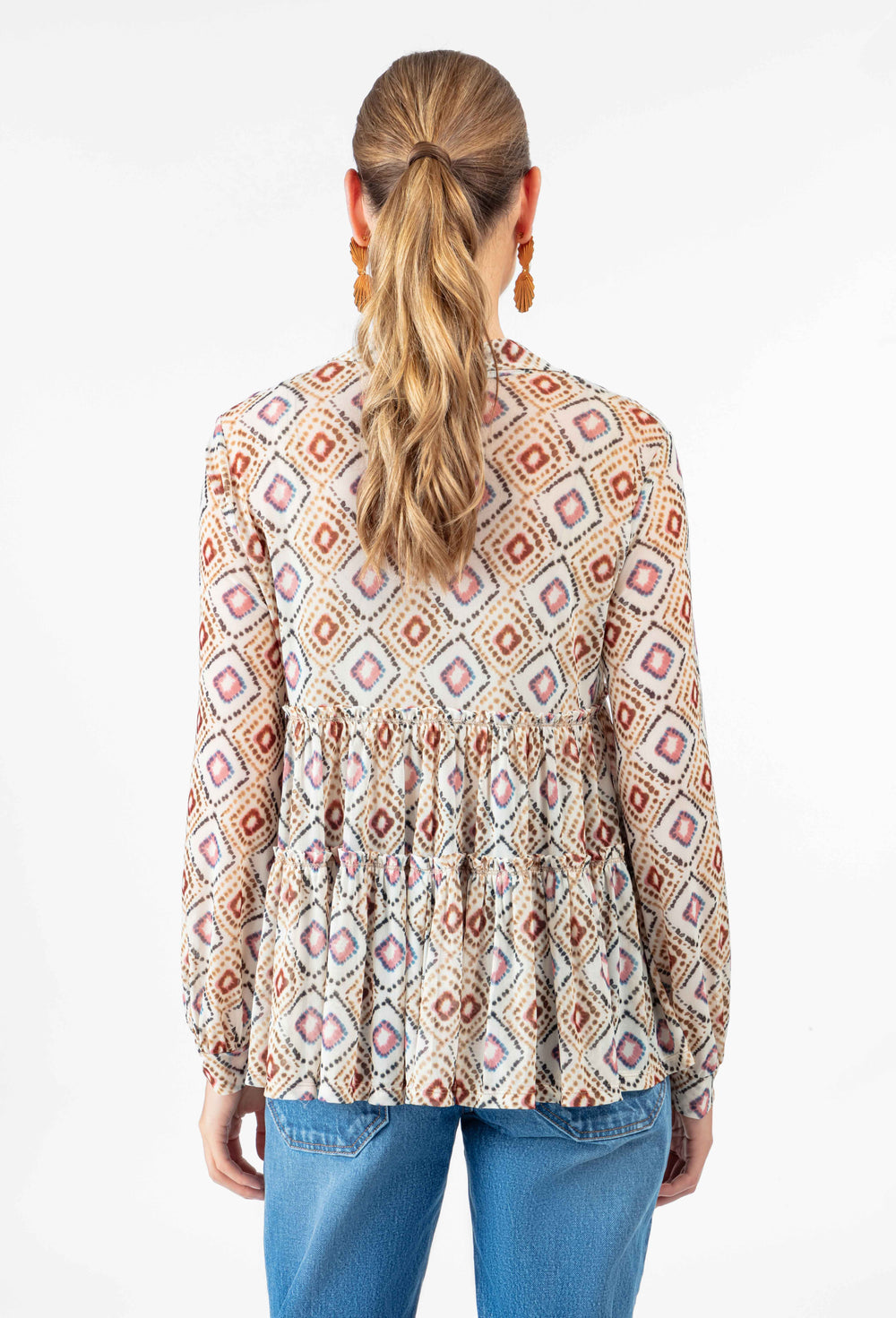 Chemise fluide Amber en résille 3