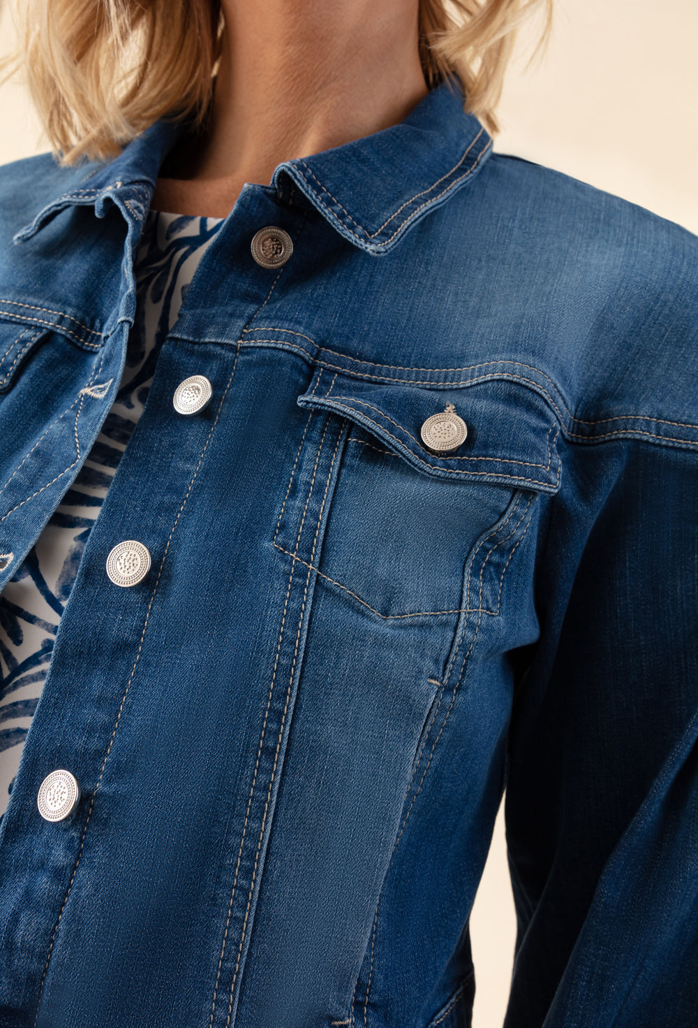 Blouson Rivage en coton bleu jean 4