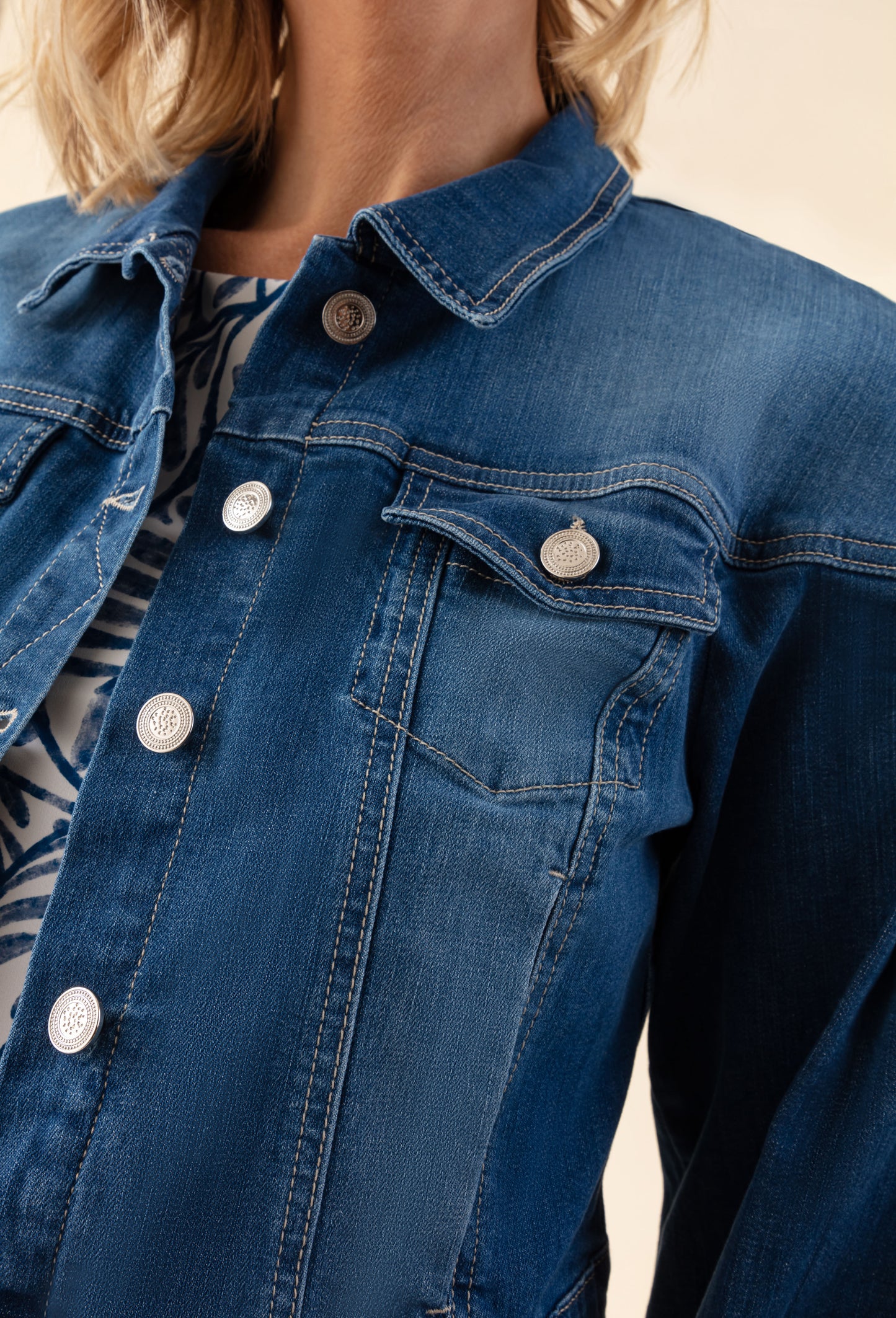 Blouson Rivage en coton bleu jean 4
