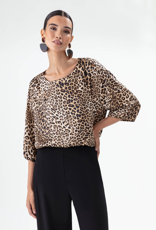 Blouse Jean imprimé léopard 1
