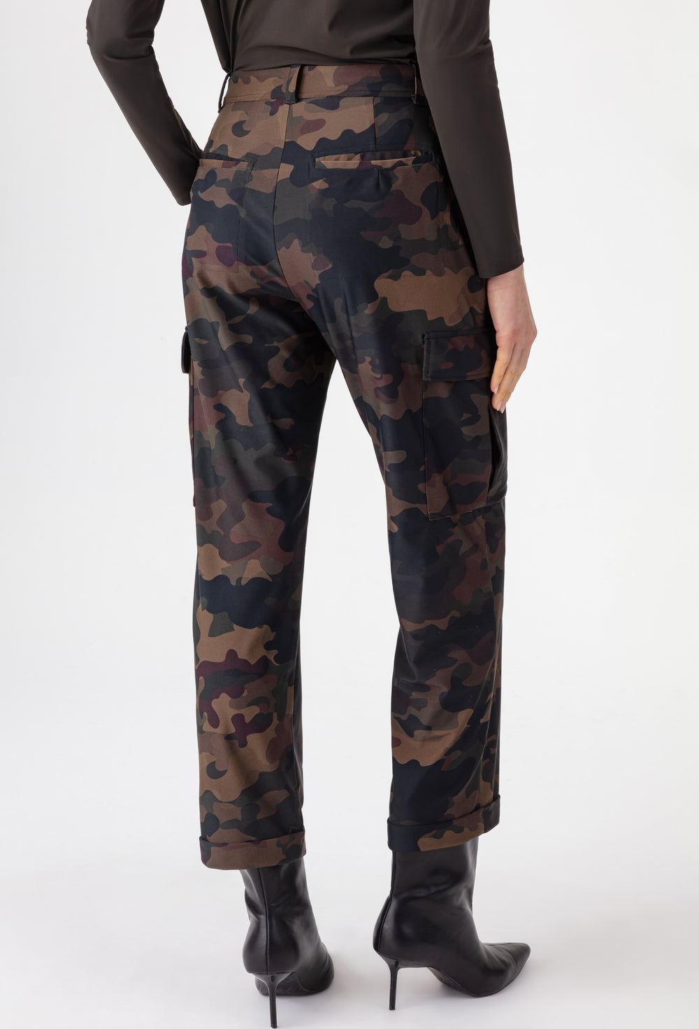 Pantalon cargo Amaury en jersey technique imprimé militaire 3