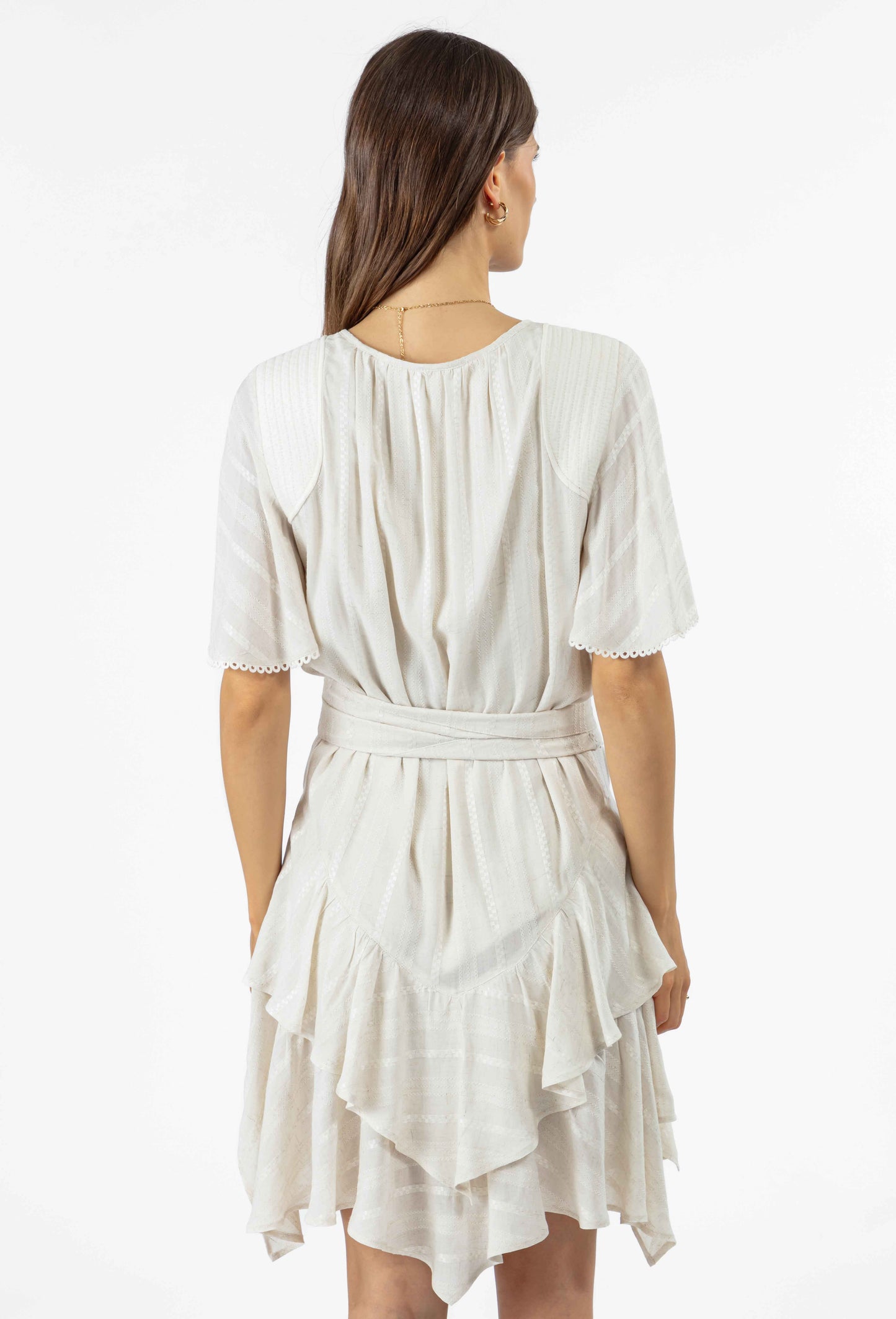 Robe courte Lauryn beige 3