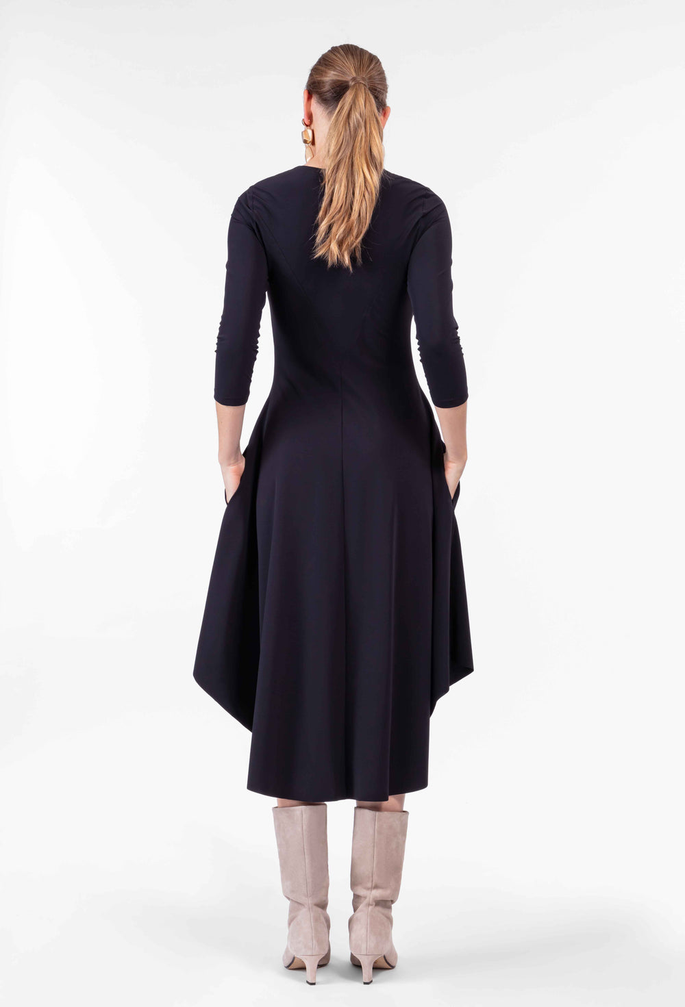 Robe Sacha en jersey technique noir 4