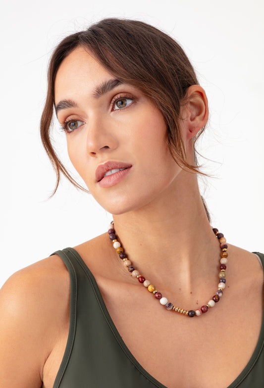 Collier Canda marron 1
