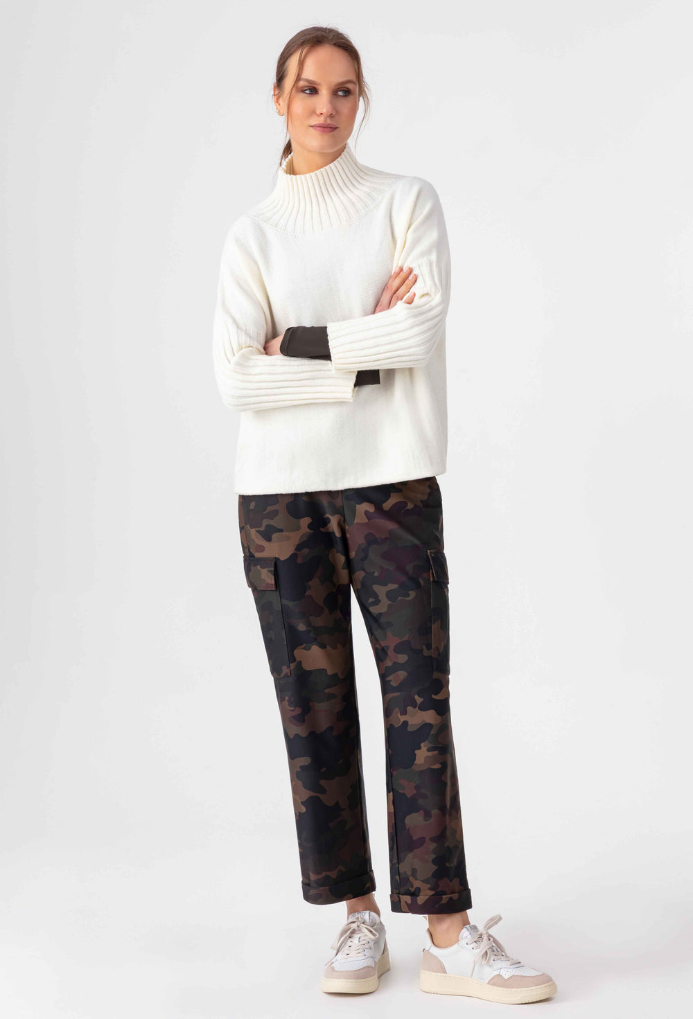 Pull Karlie blanc en maille 5