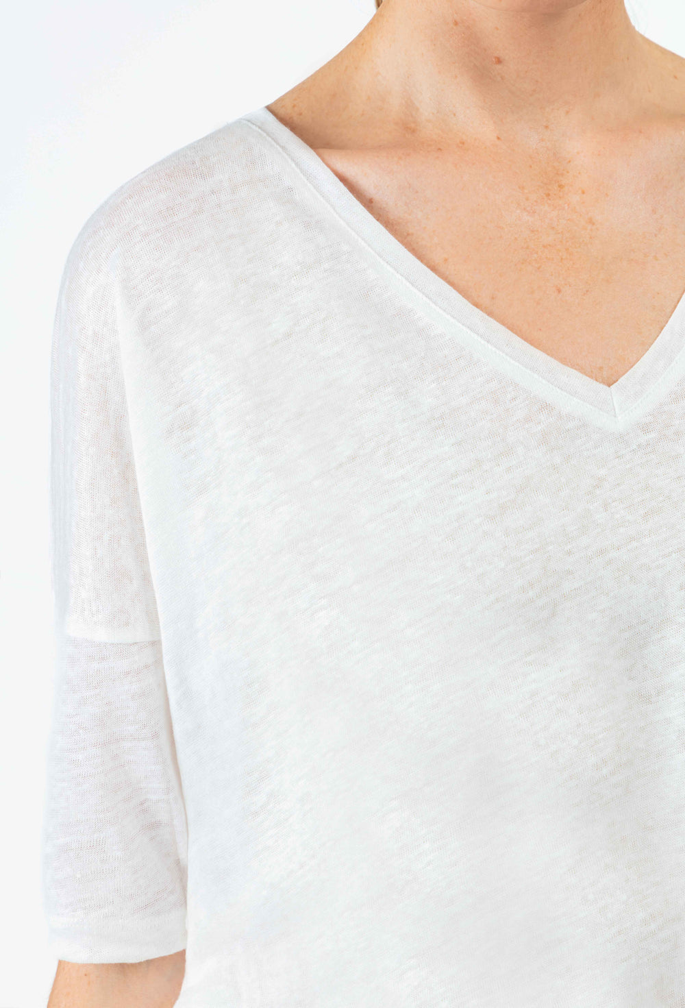 T-shirt Lazare en lin blanc 2