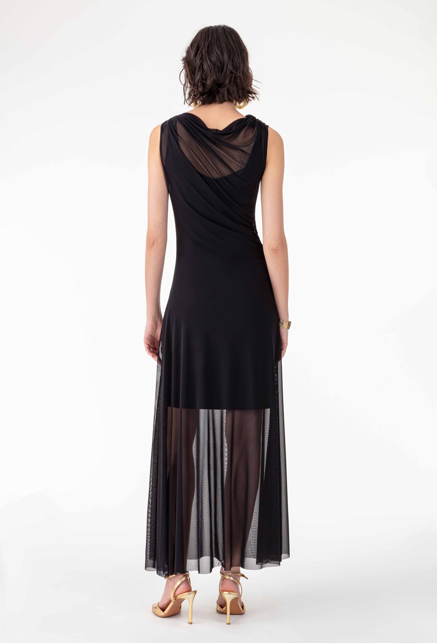 Robe longue Betanie noire 3