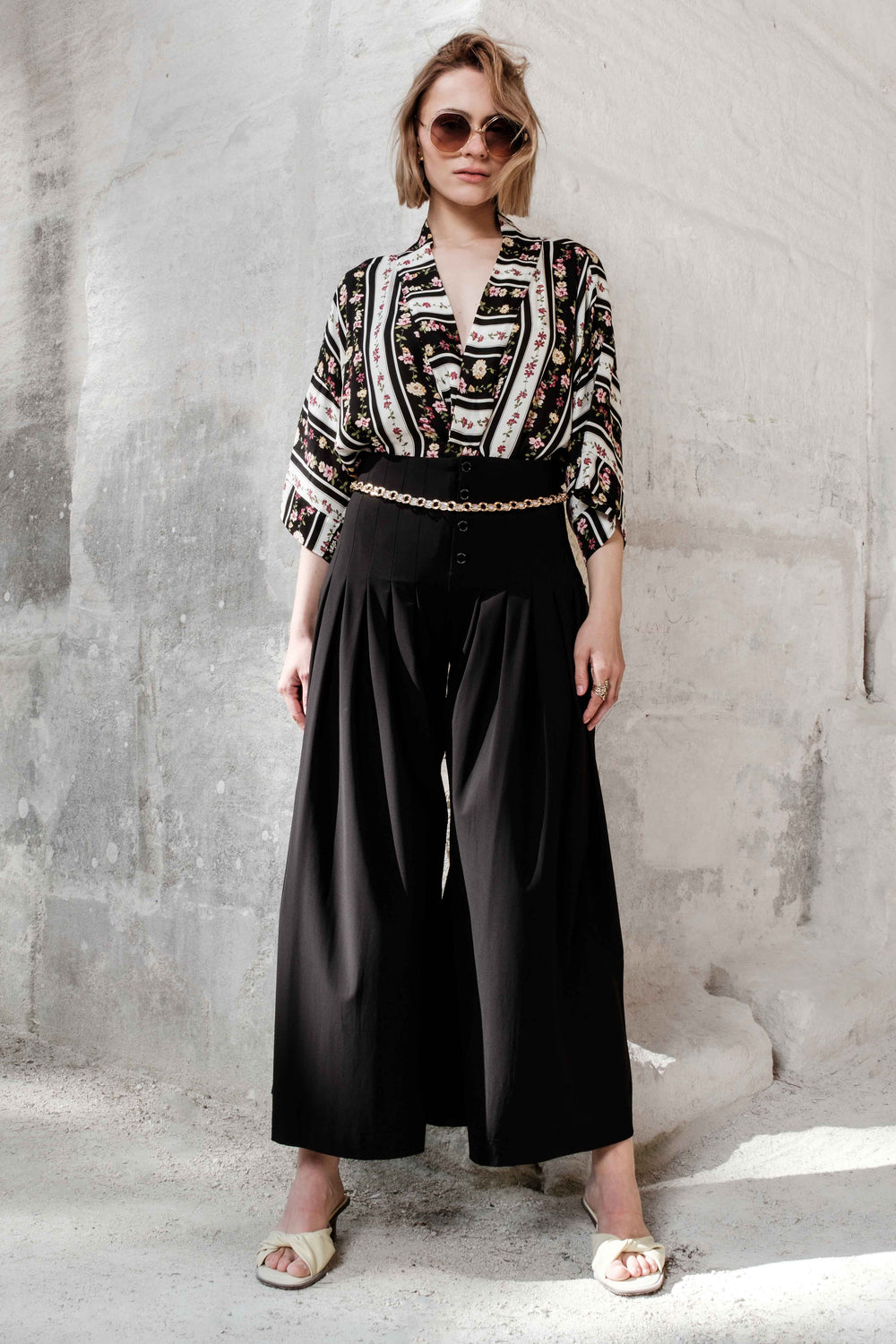 Pantalon large en jersey technique noir Sora 3