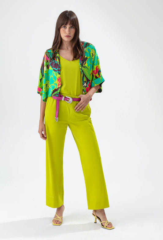 Pantalon Hera anis en jersey technique 1