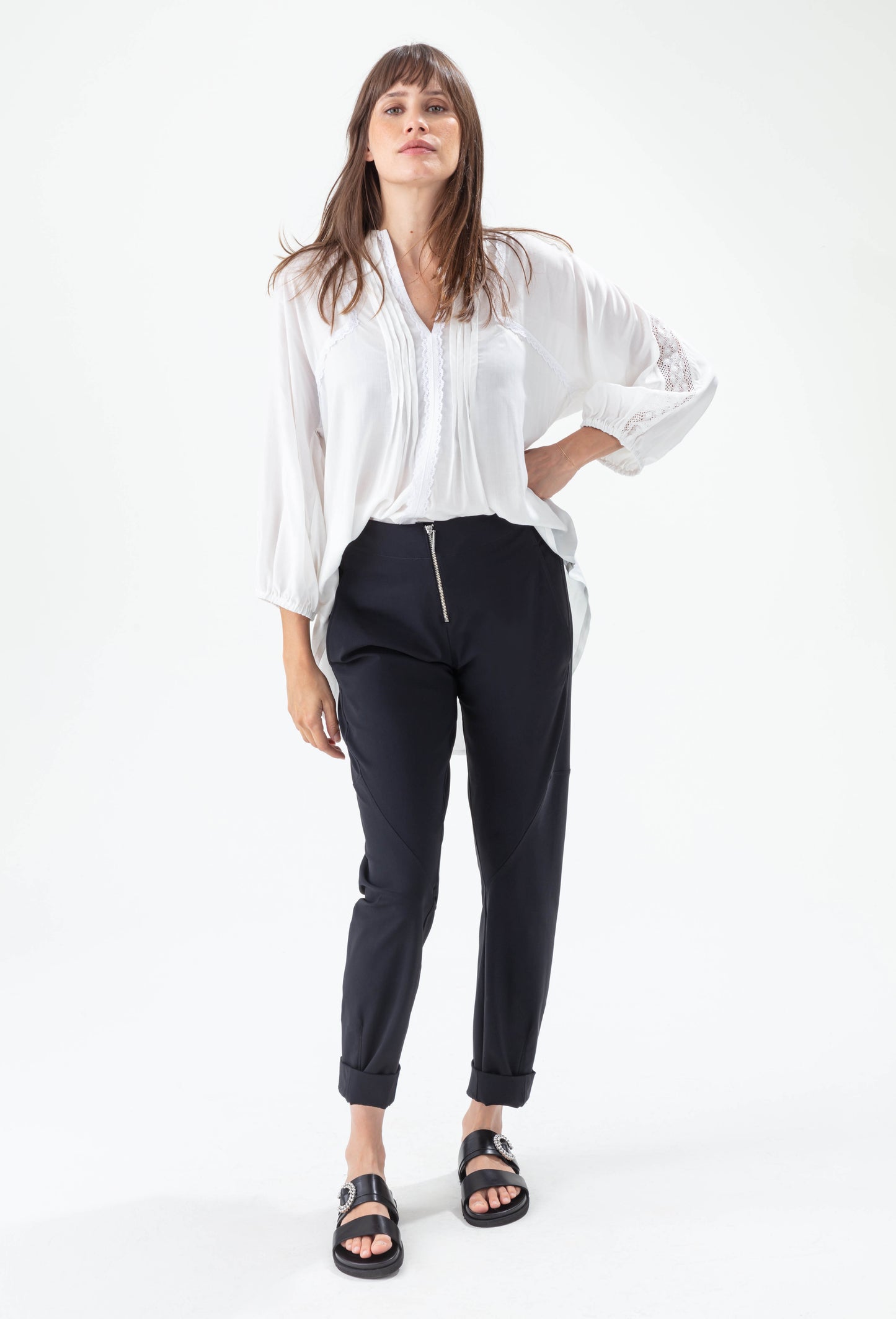 Pantalon Plage noir en jersey technique 1
