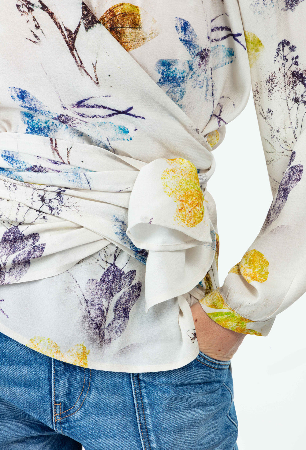 Blouse cache-coeur Orion en crêpe 3